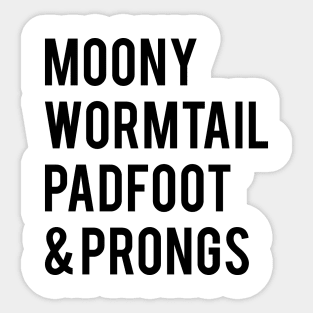 Moony Wormtail Padfoot and Prongs Sticker